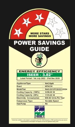 1.0 TON IZEN 3400SXL(3 STAR)(RAS.G312PCDISS)(95066699)-AIR